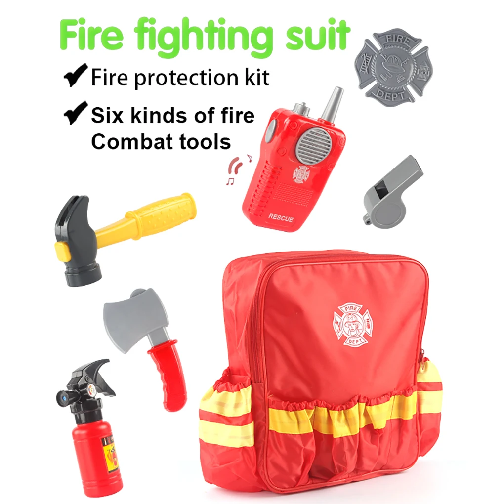 

1 Set Firefighter Tools Toy Creative Cosplay Prop Role-playing Plaything Children Playthings for Kid s Party Kindergarten