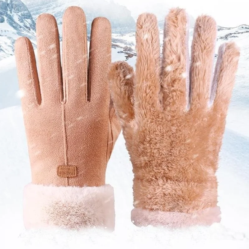 New Fashion Women Gloves Autumn Winter Cute Furry Warm Mitts Full Finger Mittens Women Outdoor Sport Female Gloves Screen Drop
New Fashion Women Gloves Autumn Winter Cute Furry Warm Mitts Full Finger Mittens Women Outdoor Sport Female Gloves Screen Drop