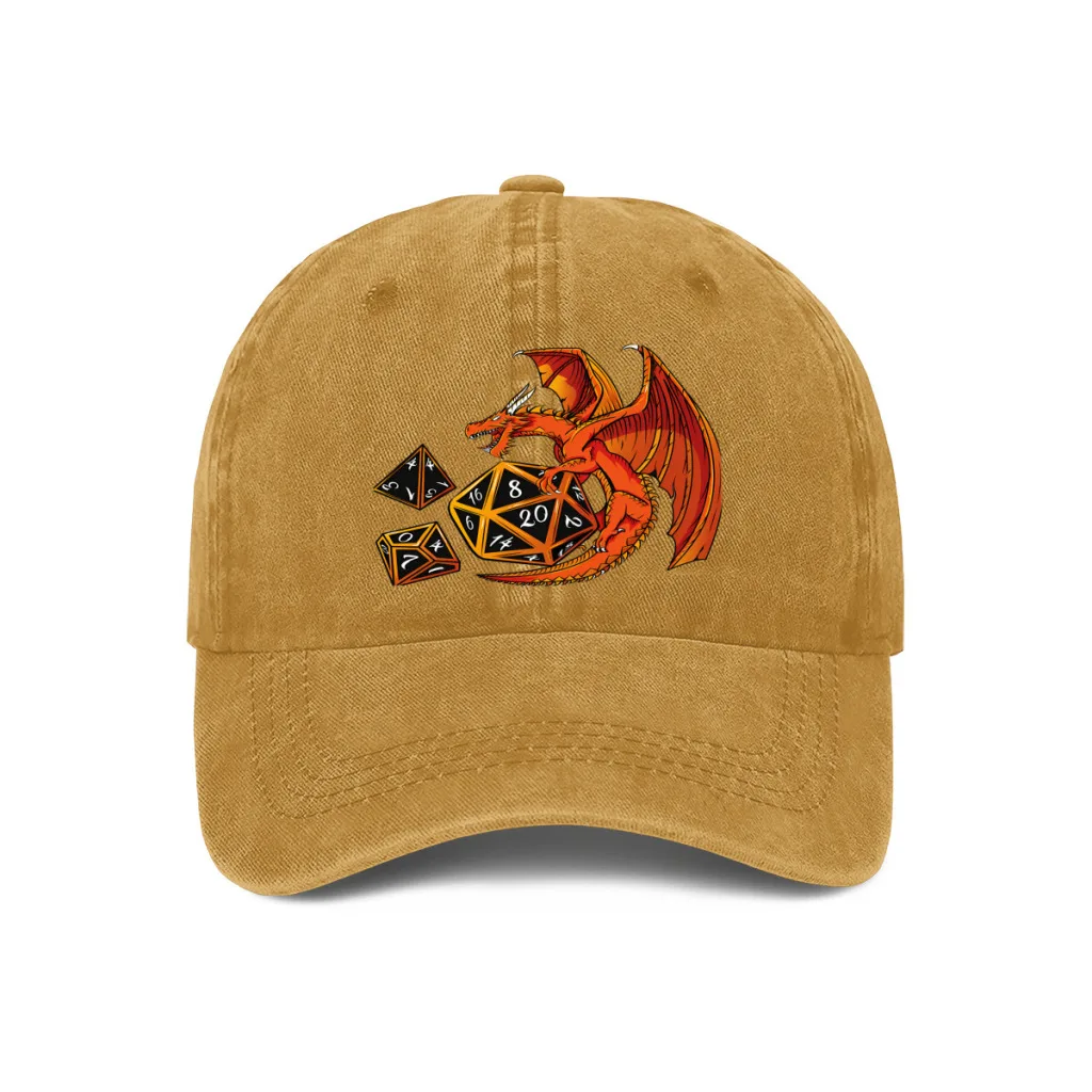 

Pure Color Dad Hats The Dice Dragon Women's Hat Sun Visor Baseball Caps Dungeon Master Peaked Cap
