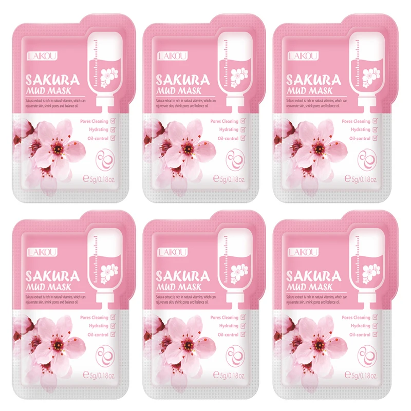 3/5/7pcs LAIKOU Sakura Mud Face Mask Cleansing Whitening Moisturizing Packs Facial Skin Care Oil-Control Anti-Aging Clay Mask
3/5/7pcs LAIKOU Sakura Mud Face Mask Cleansing Whitening Moisturizing Packs Facial Skin Care Oil-Control Anti-Aging Clay Mask