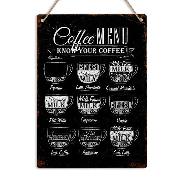 Know Your Coffee Vintage Retro Metal Tin Sign Plaque Home Decor Pub Bar Kitchen Metal Tin Sign Wall Art Decor Poster
Know Your Coffee Vintage Retro Metal Tin Sign Plaque Home Decor Pub Bar Kitchen Metal Tin Sign Wall Art Decor Poster