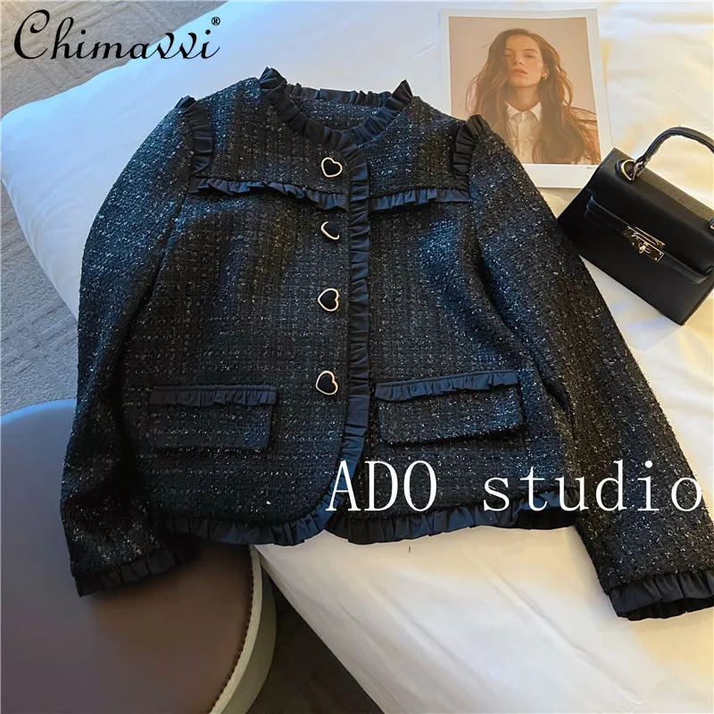 Heart Buckle Coat for Women 2022 Spring Clothes New Fashion Long Sleeve Versatile Tweed French Style Temperament Short Jacket
Heart Buckle Coat for Women 2022 Spring Clothes New Fashion Long Sleeve Versatile Tweed French Style Temperament Short Jacket