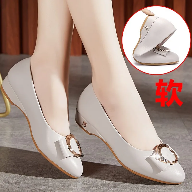 2023 Spring And Autumn Mid-heel Single Shoes Women's Middle-aged Women's High-heeled Soft-soled Leather Shoes For Mothers
2023 Spring And Autumn Mid-heel Single Shoes Women's Middle-aged Women's High-heeled Soft-soled Leather Shoes For Mothers