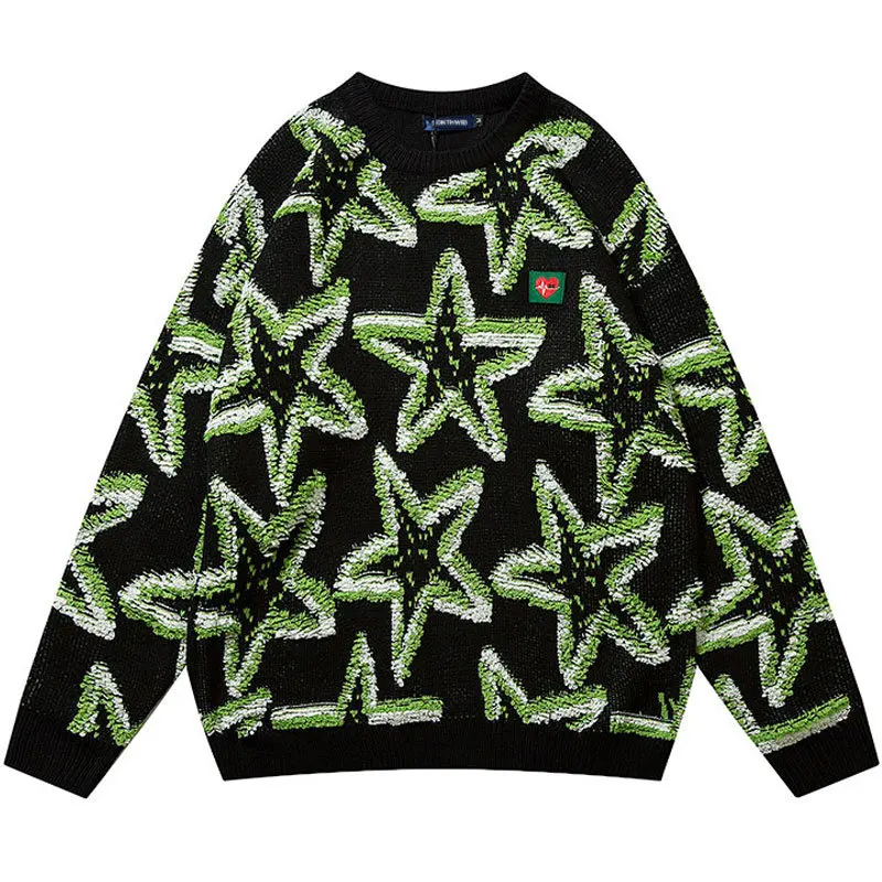 Свитер вязаный в стиле хип-хоп, Y2K, стиль Харадзюку
Свитер вязаный в стиле хип-хоп, Y2K, стиль Харадзюку