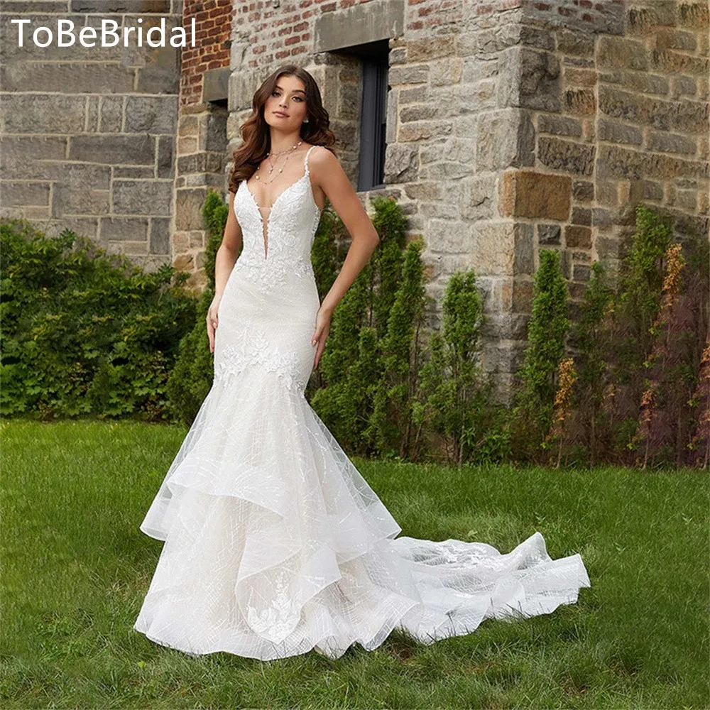 Modern Mermaid Wedding Dress Summer 2022 Appliquéd Deep V Neck Backless Layered Robe De Mariee Bridal Gown Court Train
Modern Mermaid Wedding Dress Summer 2022 Appliquéd Deep V Neck Backless Layered Robe De Mariee Bridal Gown Court Train