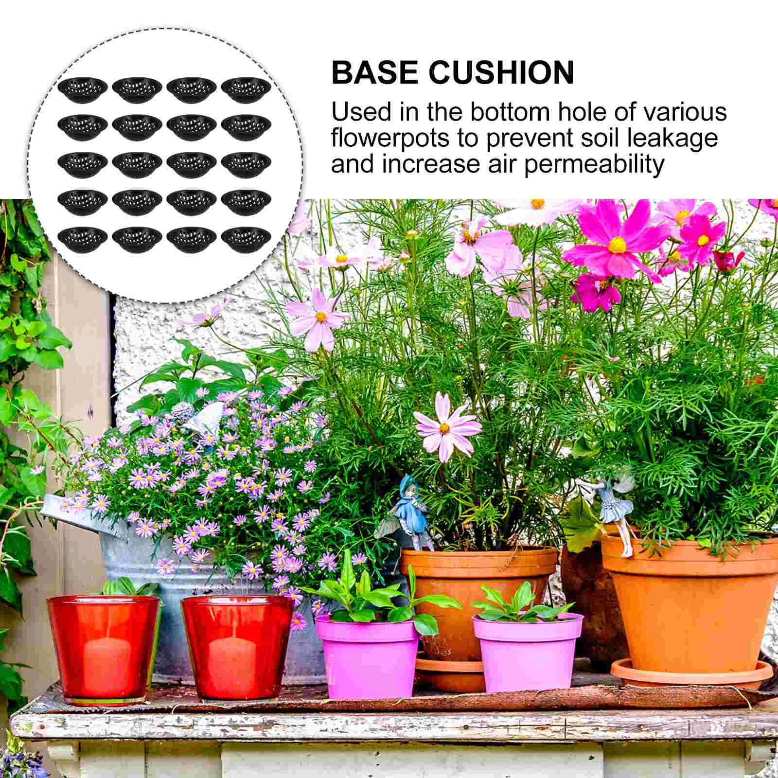 20 Pcs Plastic Shims Flower Pot Mat Flowerpot Bottom Grid Potted 5.5X2CM Bowl Shape Pads Black Breathable Drainage Gasket
20 Pcs Plastic Shims Flower Pot Mat Flowerpot Bottom Grid Potted 5.5X2CM Bowl Shape Pads Black Breathable Drainage Gasket