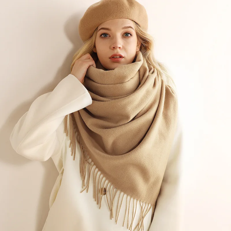 Cashmere Scarf Women's Winter Long Shawl Autumn and Winter Thickened Solid Versatile Versatile High Grade Feeling Imitation Wool
Cashmere Scarf Women's Winter Long Shawl Autumn and Winter Thickened Solid Versatile Versatile High Grade Feeling Imitation Wool
