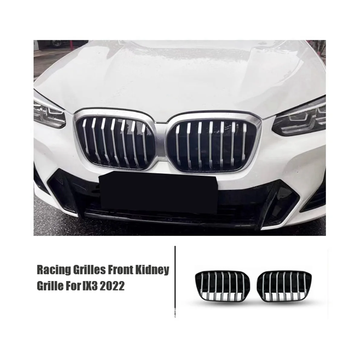 2Pcs Car Racing Grilles Front Kidney Grille for BMW IX3 2022 Car Bumper Hood Mesh Air Vent Radiator Cover Grid Body Kit
2Pcs Car Racing Grilles Front Kidney Grille for BMW IX3 2022 Car Bumper Hood Mesh Air Vent Radiator Cover Grid Body Kit