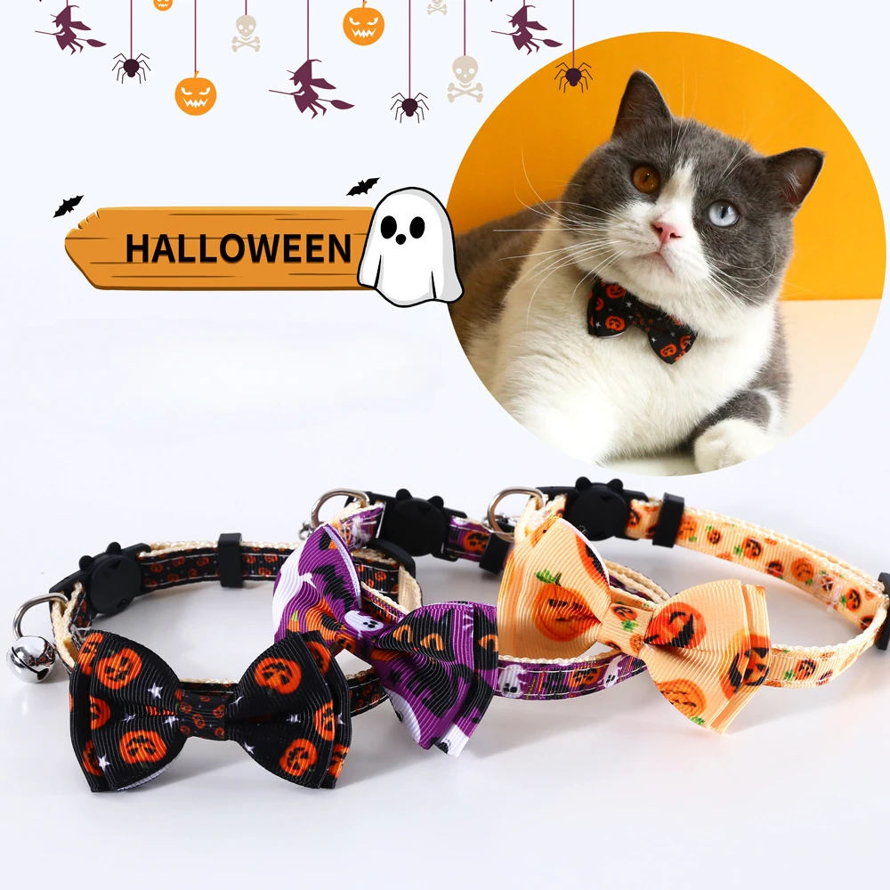 Halloween Kitten Puppy Necklace Pet Cat Collar with Bowknot Bell Adjustable Safety Buckle Strap Chihuahua Bow Tie Pet Supplies
Halloween Kitten Puppy Necklace Pet Cat Collar with Bowknot Bell Adjustable Safety Buckle Strap Chihuahua Bow Tie Pet Supplies