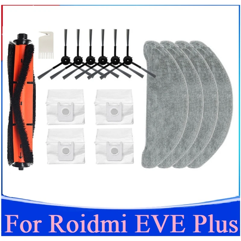 16Pcs Replacement Kit For Roidmi Eve Plus Robot Vacuum Washable Main Side Brush Mop Cloth Dust Bag Cleaning Brush
16Pcs Replacement Kit For Roidmi Eve Plus Robot Vacuum Washable Main Side Brush Mop Cloth Dust Bag Cleaning Brush