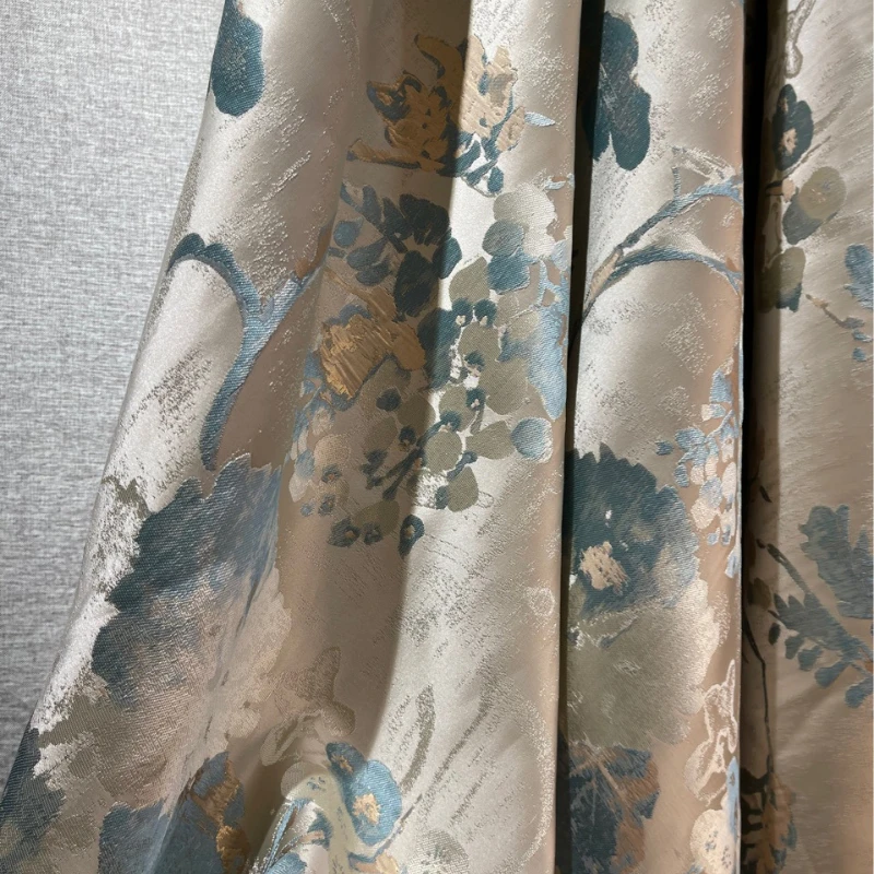 New Chinese Light Luxury Curtains For Living Room Bedroom Satin Slub Jacquard Precision Jacquard Cloth Curtain Customization
New Chinese Light Luxury Curtains For Living Room Bedroom Satin Slub Jacquard Precision Jacquard Cloth Curtain Customization