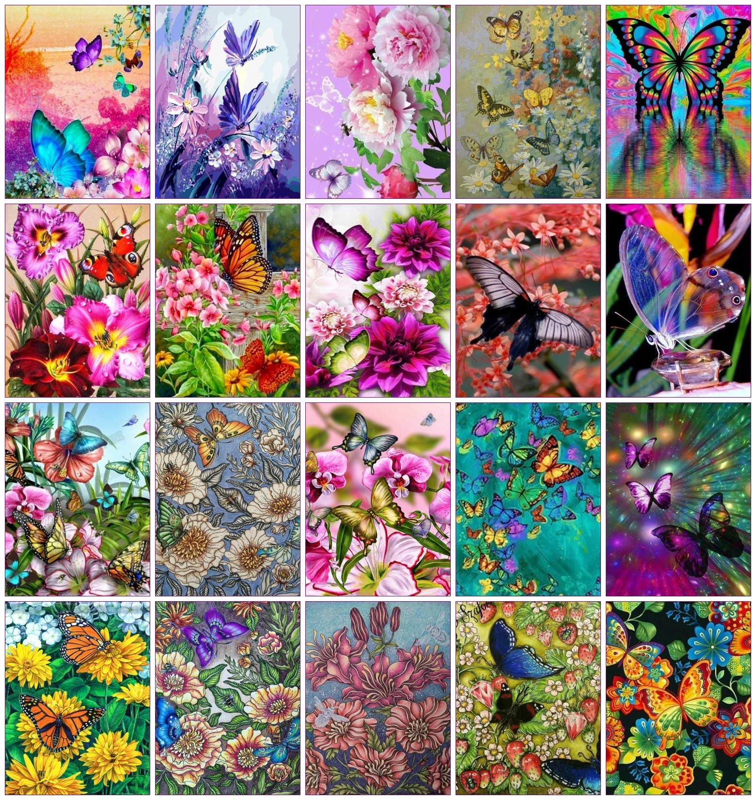 AZQSD Diamond Painting Butterfly Flower Cross Stitch Kits Full Square Diamond Embroidery Animal Mosaic Handicraft Home Decor
AZQSD Diamond Painting Butterfly Flower Cross Stitch Kits Full Square Diamond Embroidery Animal Mosaic Handicraft Home Decor