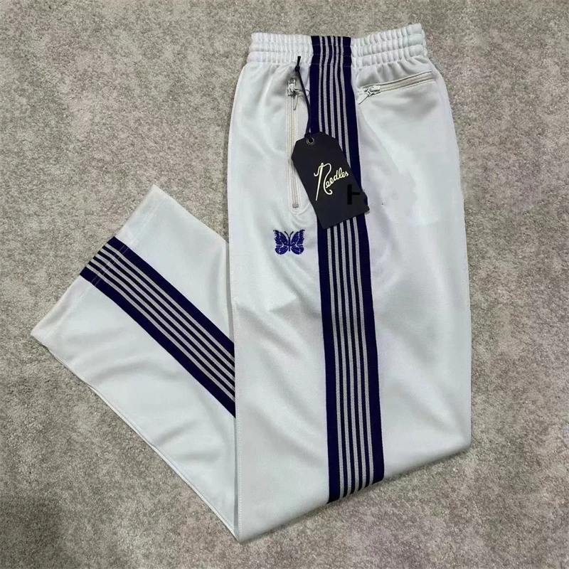 White Needles Sweatpants Men Women Embroidered Butterfly Fashion AWGE Drawstring Track Pants
White Needles Sweatpants Men Women Embroidered Butterfly Fashion AWGE Drawstring Track Pants