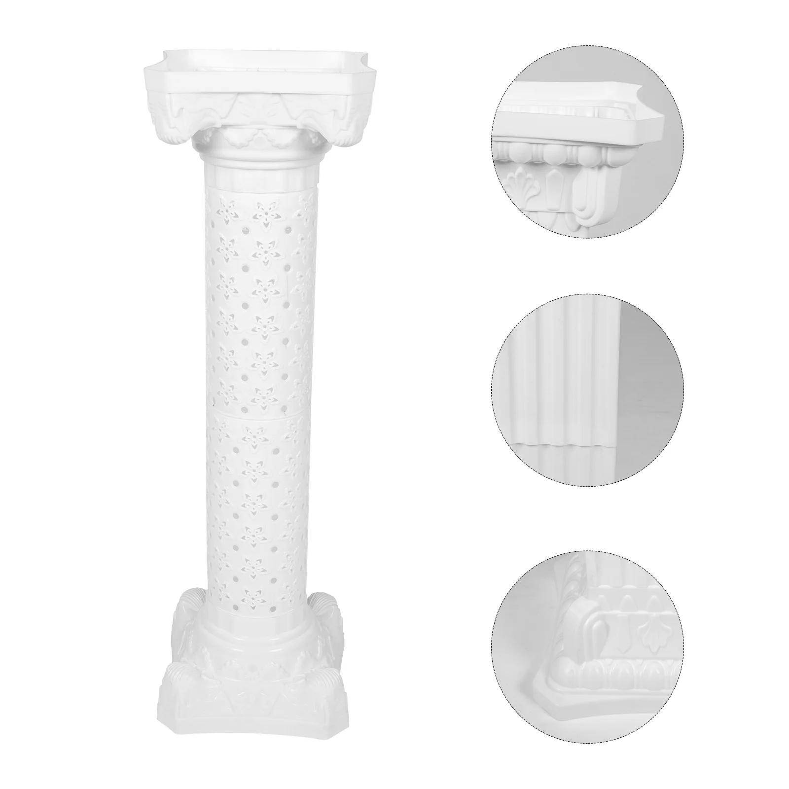 

Pots Plants Roman Column Road Guiding Adornment Hollow Pillar Wedding Prop Plastic Flower Vase White Party Landscape Decorative