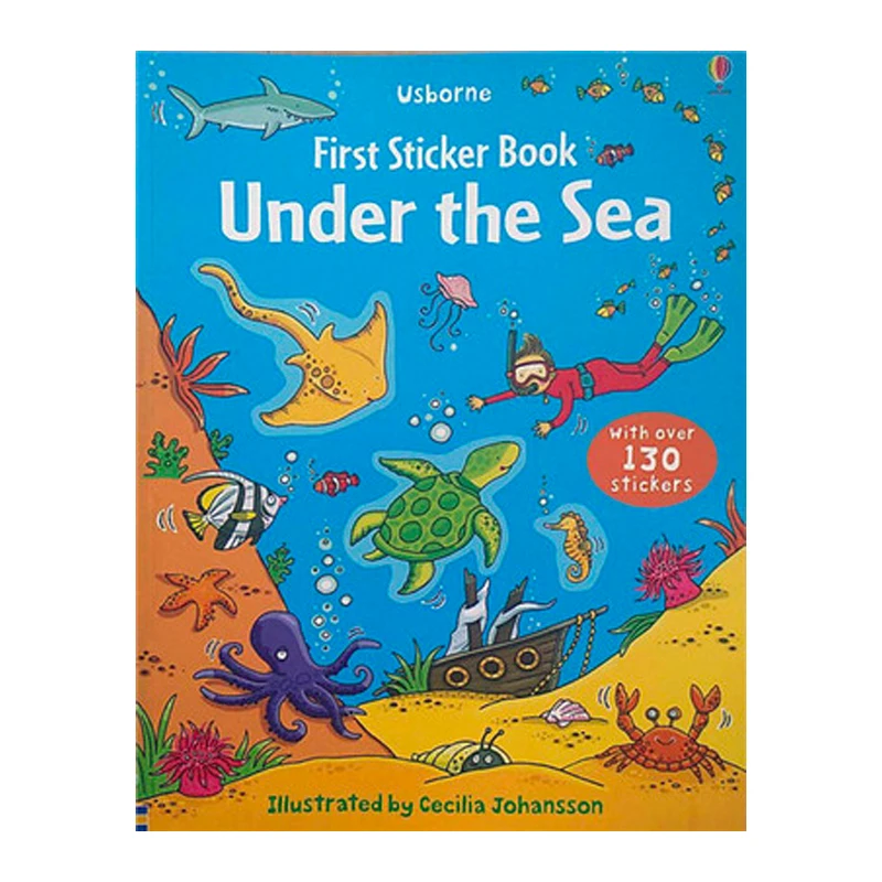 Первая книга с наклейками Usborne под морем, Раскрашивание на английском языке, рассказ об активности, книга с изображением для ребенка
Первая книга с наклейками Usborne под морем, Раскрашивание на английском языке, рассказ об активности, книга с изображением для ребенка