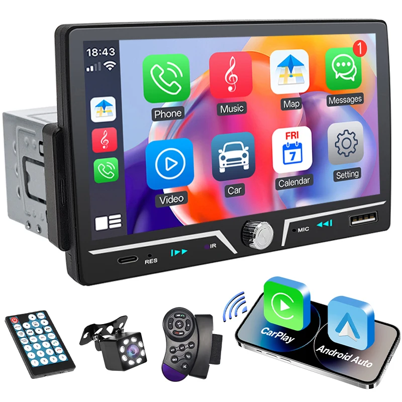 Автомагнитола Hippcron 7 Дюймов 1DIN С Беспроводным/проводным CarPlay, Android Auto, HD Сенсорным Экраном, Bluetooth, Type-C
Автомагнитола Hippcron 7 Дюймов 1DIN С Беспроводным/проводным CarPlay, Android Auto, HD Сенсорным Экраном, Bluetooth, Type-C