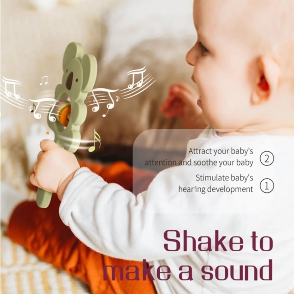 Детские погремушки в виде животных, милые безопасные, пищевые, силиконовые колокольчики Koala, детские игрушки, Колокольчик для кровати, Новорожденный ребенок
Детские погремушки в виде животных, милые безопасные, пищевые, силиконовые колокольчики Koala, детские игрушки, Колокольчик для кровати, Новорожденный ребенок