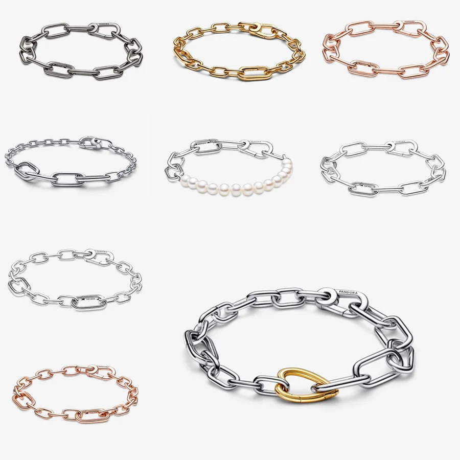 2023 Hot selling women ME Chain bracelet 925 sterling silver gold love charm jewelry Pandora bracelet luxury gift jewelry 
2023 Hot selling women ME Chain bracelet 925 sterling silver gold love charm jewelry Pandora bracelet luxury gift jewelry