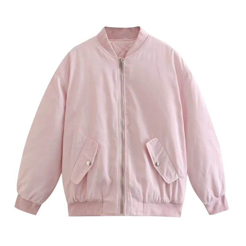 7 Colors Women Coat Girls Fashion Oversized Jackets with Pockets Front Zipper Vintage O-Neck Long Baseball Jacket for Ladies
7 Colors Women Coat Girls Fashion Oversized Jackets with Pockets Front Zipper Vintage O-Neck Long Baseball Jacket for Ladies