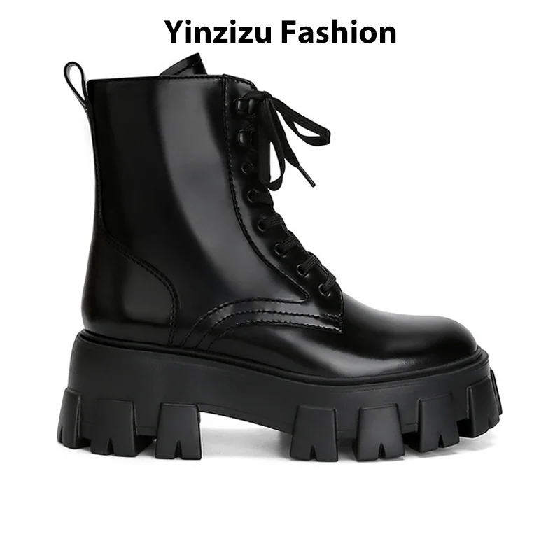 2023 Patent Leather Round Toe Thick Bottom Women Boots Fashion Increase Height Lace Up Casual Ankle Boots
2023 Patent Leather Round Toe Thick Bottom Women Boots Fashion Increase Height Lace Up Casual Ankle Boots