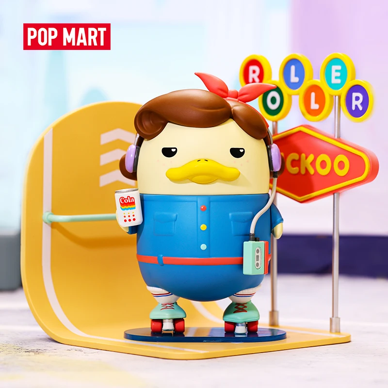 

POP MART Duckoo Roller Skate Figurine BJD Doll Kawaii Action Figure Original Genuine Collection Model Doll Toys Real Shot