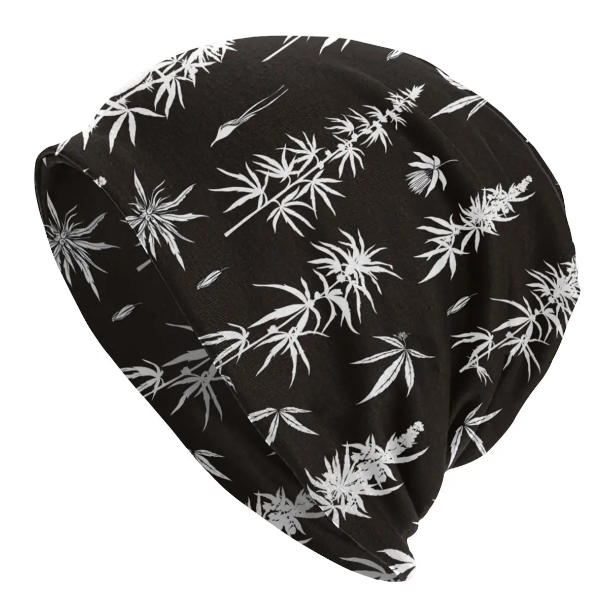 

Hemp Cannabis Bonnet Hats Marijuana Weed Leaf Knitting Hats Hip Hop Ski Skullies Beanies Hat Men's Women's Warm Dual-use Caps