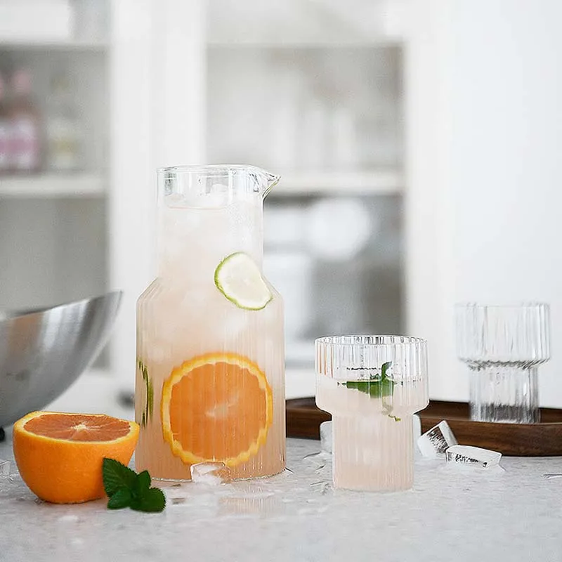 Nordic Vertical Stripe Coffee Mug Heat-Resistant Cold Water Bottle Set Household Glass Wineware Drinking Milk Beer Juice Tea Mug
Nordic Vertical Stripe Coffee Mug Heat-Resistant Cold Water Bottle Set Household Glass Wineware Drinking Milk Beer Juice Tea Mug