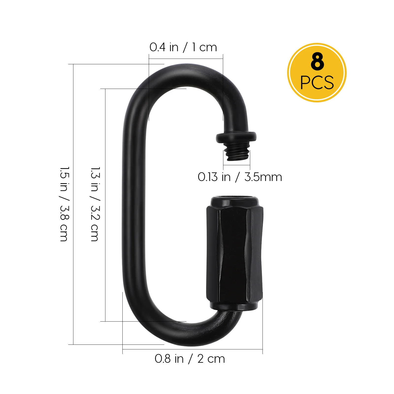 8pcs Heavy Duty Carabiner Chain Links Climbing Carabiner Clips Locking Carabiner Camping Quick Links
8pcs Heavy Duty Carabiner Chain Links Climbing Carabiner Clips Locking Carabiner Camping Quick Links