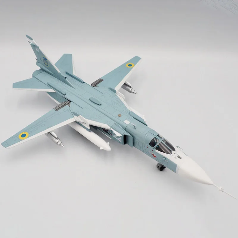 

1/72 Scale Model Diecast Alloy CA722403 Ukraine SU-24M Aircraft Airplane Fighter Toys For Collection Display Gifts Fans