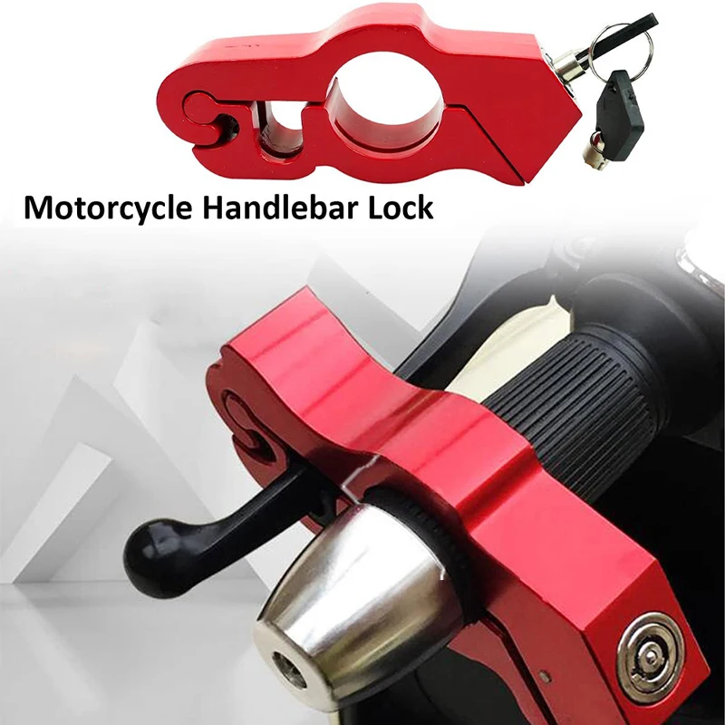 

Aluminum Alloy Handlebar Fixed Horn Lock Motorcycle Modified Handlebar Lock Helmet Anti-theft Lock Electric Vehicle Dirt Bikes