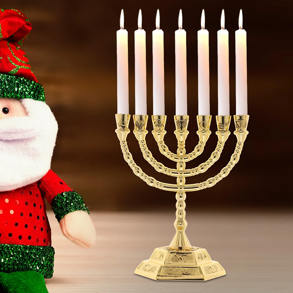 7 -Branch Vintage Candlesticks Desk Top Decor Zinc Alloy Jewish Holder Ornaments
7 -Branch Vintage Candlesticks Desk Top Decor Zinc Alloy Jewish Holder Ornaments