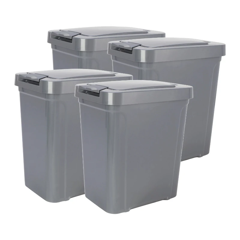 Elegant and Durable 7.6 gal Plastic Kitchen Trash Cans, Black, 4 Pack Per Set Perfect for Home and Office Use.
Elegant and Durable 7.6 gal Plastic Kitchen Trash Cans, Black, 4 Pack Per Set Perfect for Home and Office Use.
