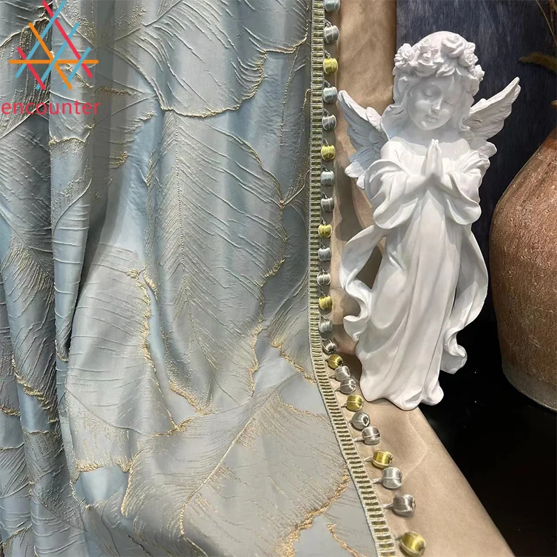 American Relief French Curtains for Living Dining Room Bedroom Luxury High Precision Leaf Gold Wire Jacquard Master Bedroom 2022 
American Relief French Curtains for Living Dining Room Bedroom Luxury High Precision Leaf Gold Wire Jacquard Master Bedroom 2022