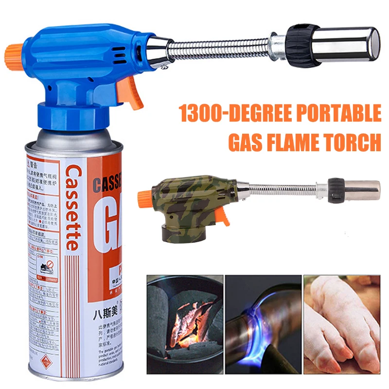 Metal Flame Gas Torch Lighter Portable Tool Gas Burner Flame Torch Flamethrower with Adjustable Hose Gas Welding Equipment
Metal Flame Gas Torch Lighter Portable Tool Gas Burner Flame Torch Flamethrower with Adjustable Hose Gas Welding Equipment