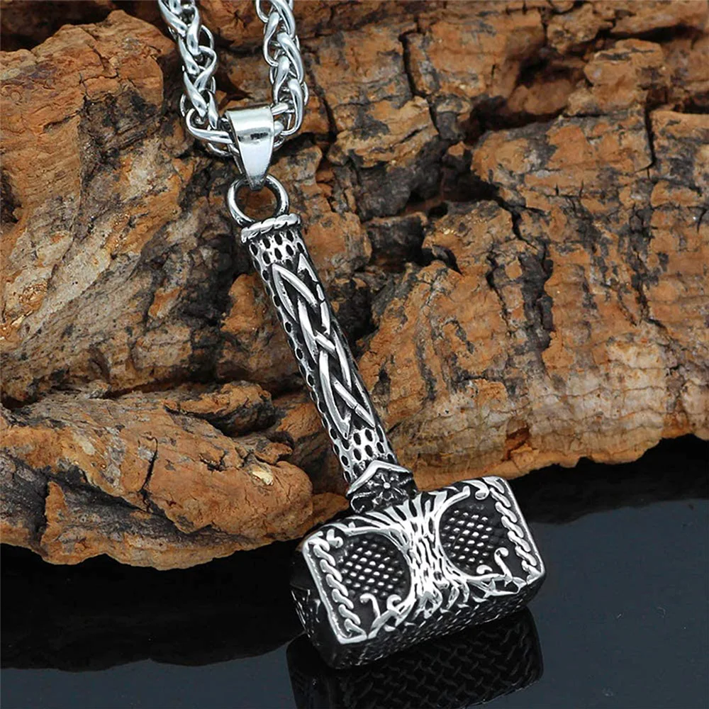 Vintage Nordic Valknut Pendant For Men Stainless Steel Viking Thor Hammer Pendant Celtic Knot Amulet Jewelry Gifts Dropshipping
Vintage Nordic Valknut Pendant For Men Stainless Steel Viking Thor Hammer Pendant Celtic Knot Amulet Jewelry Gifts Dropshipping