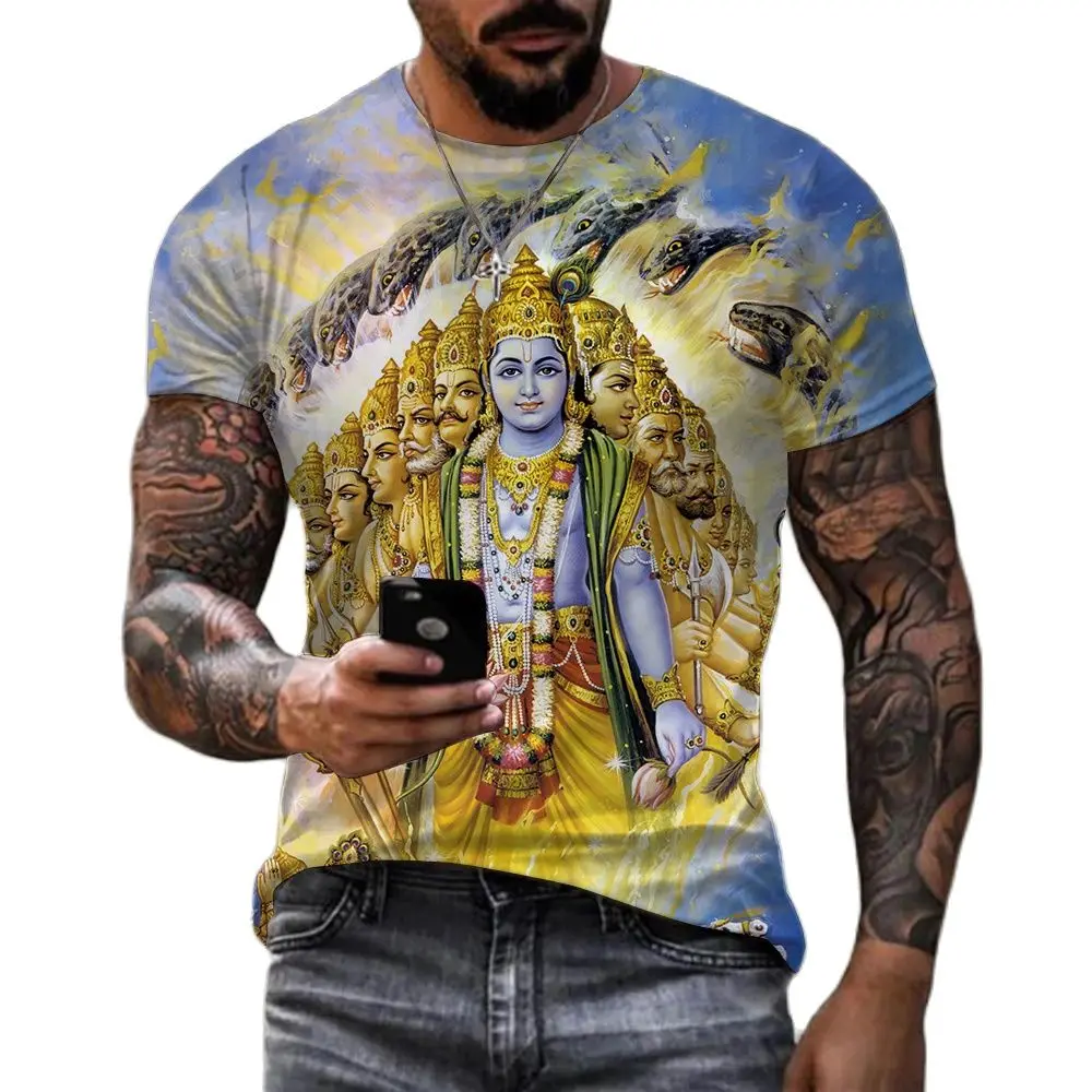 2022 New Hindu God Pattern 3D Printing T-shirt Street Harajuku Art T-shirt Summer Casual Short Sleeve Clothing
2022 New Hindu God Pattern 3D Printing T-shirt Street Harajuku Art T-shirt Summer Casual Short Sleeve Clothing