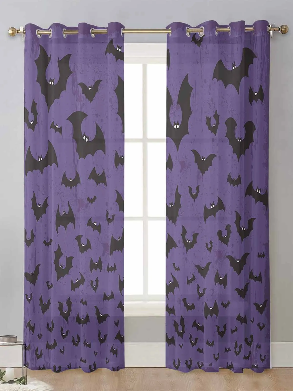 Halloween Theme Bat Purple Sheer Curtains For Living Room Window Transparent Voile Tulle Curtain Cortinas Drapes Home Decor
Halloween Theme Bat Purple Sheer Curtains For Living Room Window Transparent Voile Tulle Curtain Cortinas Drapes Home Decor