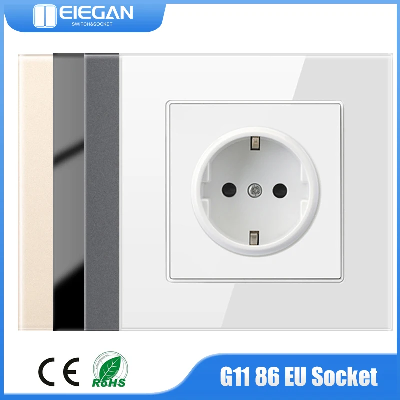 PSSRISE EU Wall Power Socket Bedroom socket, Embedded Socket Glass Panel Socket Protection Against Electric Shock Socket
PSSRISE EU Wall Power Socket Bedroom socket, Embedded Socket Glass Panel Socket Protection Against Electric Shock Socket