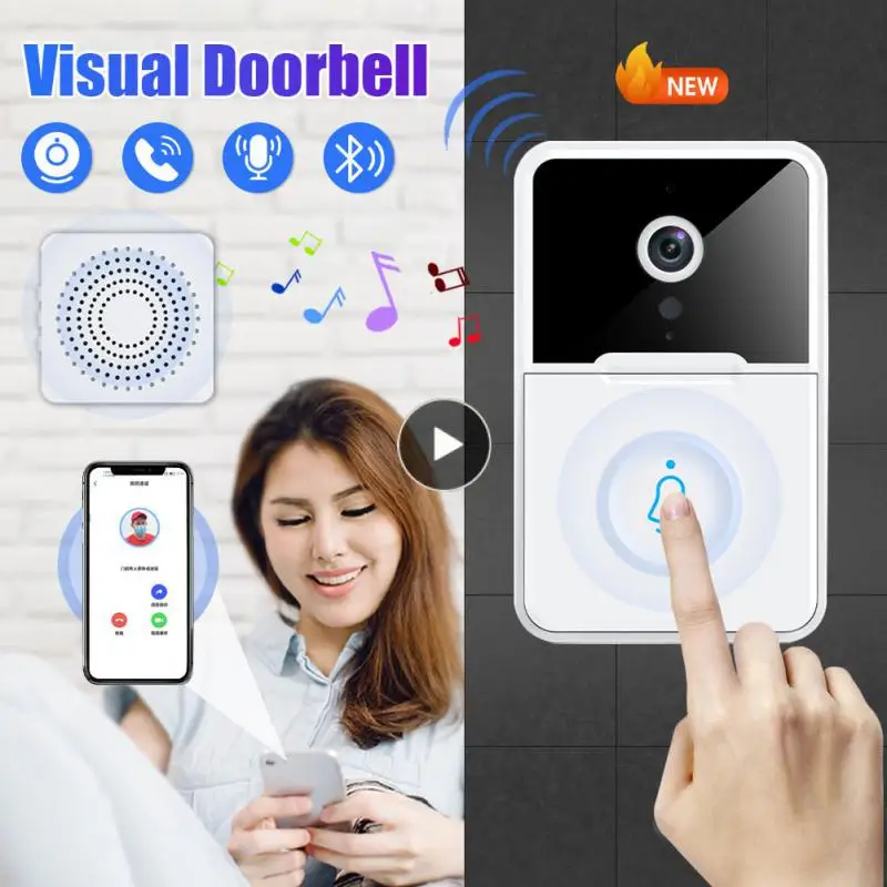 Wireless Visual Remote Control Doorbell Variable Sound Real-time Monitoring Smart Security Doorbell Camera Smart Home
Wireless Visual Remote Control Doorbell Variable Sound Real-time Monitoring Smart Security Doorbell Camera Smart Home