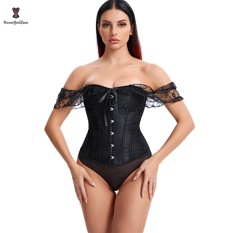 802 Black Floral Lace Up Boned Corset Top Woman Sliming Chest Binder Bustier Strap Korset Body Shapewear PLus Size
802 Black Floral Lace Up Boned Corset Top Woman Sliming Chest Binder Bustier Strap Korset Body Shapewear PLus Size
