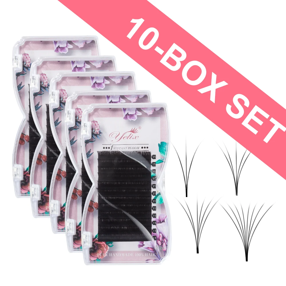 Yelix 10pcs Matte Easy Fan Volume Lashes Bloom Eyelash Soft Individual Eyelashes Mink Natural Wholesale Lash Extension Supplies
Yelix 10pcs Matte Easy Fan Volume Lashes Bloom Eyelash Soft Individual Eyelashes Mink Natural Wholesale Lash Extension Supplies