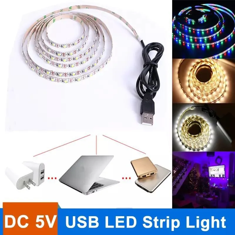 Светодиодная ленсветильник RGB 2835, гибкая лента с диодами, USB-кабель, 3 кнопки управления, 5 в постоянного тока, 1 м, 2 м, 3 м, 4 м, 5 м, настольный экран, ТВ, подсветка
Светодиодная ленсветильник RGB 2835, гибкая лента с диодами, USB-кабель, 3 кнопки управления, 5 в постоянного тока, 1 м, 2 м, 3 м, 4 м, 5 м, настольный экран, ТВ, подсветка