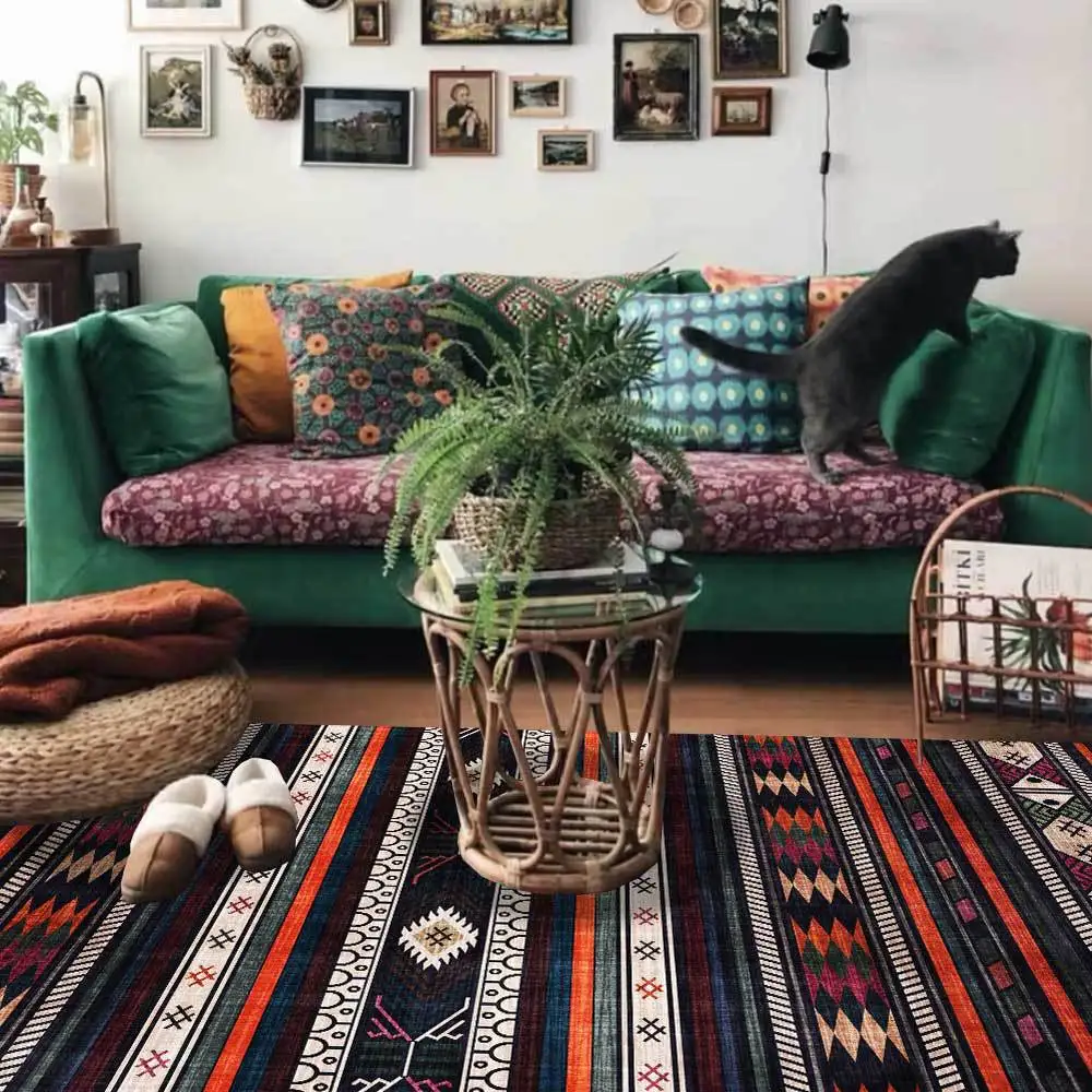 Fashion Ethnic Style Geometric Stitching Black Orange Living Room Decoration Bedroom Bedside Carpet Floor Mat
Fashion Ethnic Style Geometric Stitching Black Orange Living Room Decoration Bedroom Bedside Carpet Floor Mat