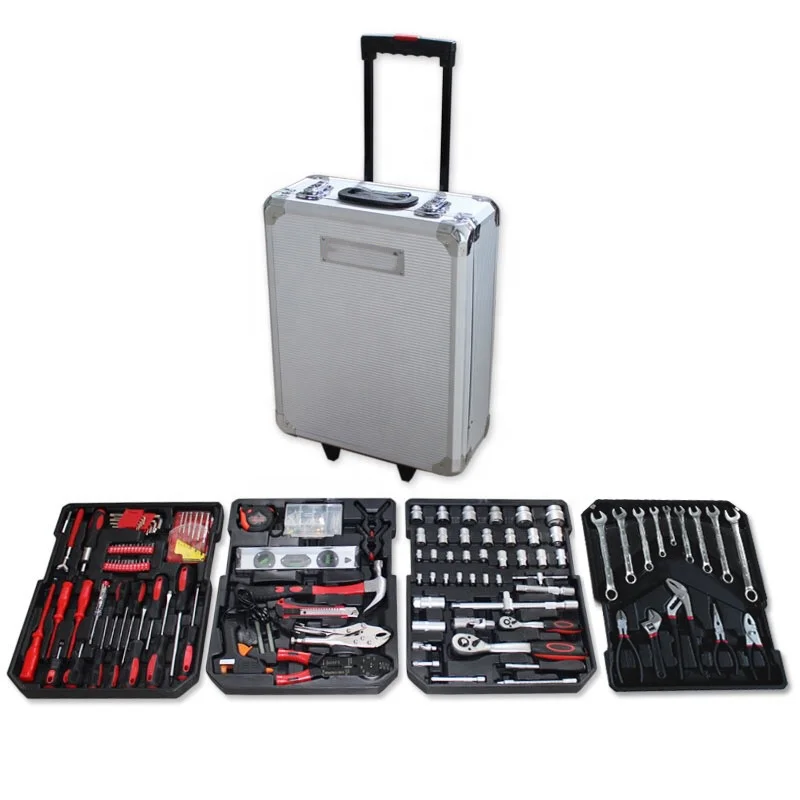 High quality 399 Pcs tool box trolley design hand tool sets Home DIY OEM combination household tool set
High quality 399 Pcs tool box trolley design hand tool sets Home DIY OEM combination household tool set
