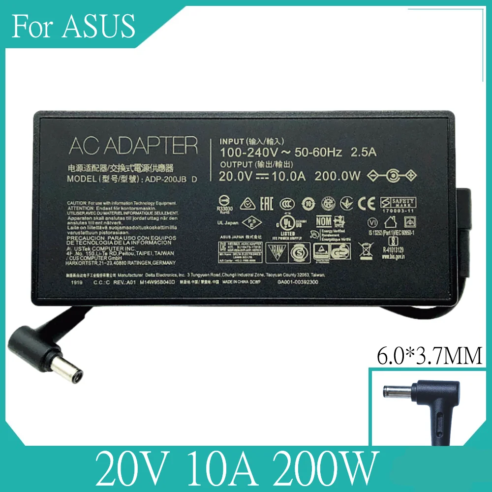 200W 20V 10A Laptop Charger Adapter ADP-200JB D For ASUS TUF DASH F15 FX516PR FA506QR ROG ZEPHYRUS G15 GA503QM-HQ121R
200W 20V 10A Laptop Charger Adapter ADP-200JB D For ASUS TUF DASH F15 FX516PR FA506QR ROG ZEPHYRUS G15 GA503QM-HQ121R