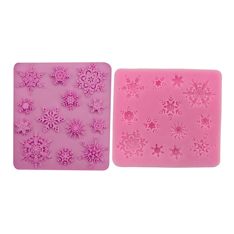 

Christmas Silicone Snowflake Moulds Cake Dessert Baking DIY Chocolates Fondant Pastry Decorating Tools Kitchen Sugar Cutter Mold