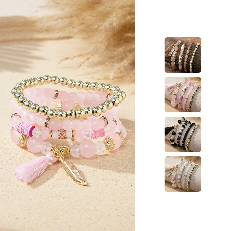 Boho Vintage Bead Feather Bracelets For Women Cute Acrylic Charm Bracelet Set Wrist Chain Summer Jewelry Gift
Boho Vintage Bead Feather Bracelets For Women Cute Acrylic Charm Bracelet Set Wrist Chain Summer Jewelry Gift