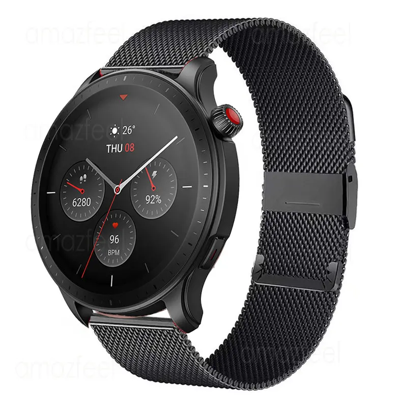Браслет из нержавеющей стали для Amazfit GTR 4/3/2/2E, металлический сетчатый Браслет для Amazfit GTS 4 Mini/GTS 2 Mini/GTS 3/GTS 2E
Браслет из нержавеющей стали для Amazfit GTR 4/3/2/2E, металлический сетчатый Браслет для Amazfit GTS 4 Mini/GTS 2 Mini/GTS 3/GTS 2E