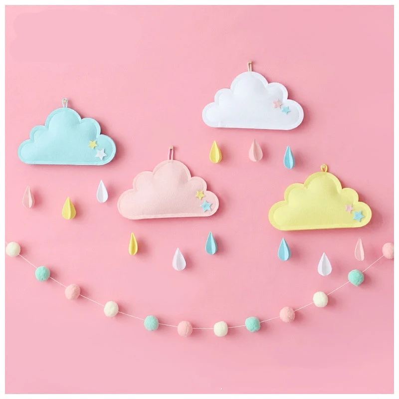 Nordic Baby Room Nursery Decor Cloud Felt Raindrop Pendant Wall Hanging Decoration Chambre Bebe Accessories Photography Props
Nordic Baby Room Nursery Decor Cloud Felt Raindrop Pendant Wall Hanging Decoration Chambre Bebe Accessories Photography Props