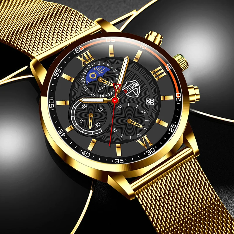 Fashion Mens Watches Luxury Men Business Stainless Steel Mesh Belt Quartz Watch Calendar Date Luminous Clock relogio masculino
Fashion Mens Watches Luxury Men Business Stainless Steel Mesh Belt Quartz Watch Calendar Date Luminous Clock relogio masculino
